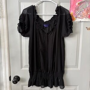 Miley Cyrus & Max Azria Black Blouse